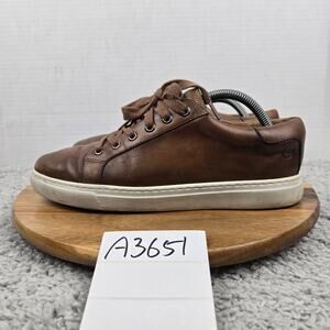 Peter Millar Mens 8.5M Vantage Lite Brown Leather Casual Lifestyle Daily Sneaker